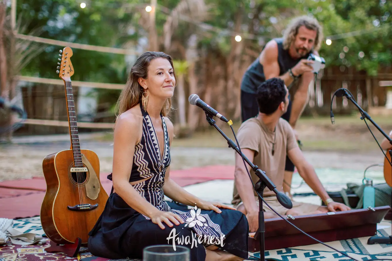 Singer performs as photographer captures the moment.