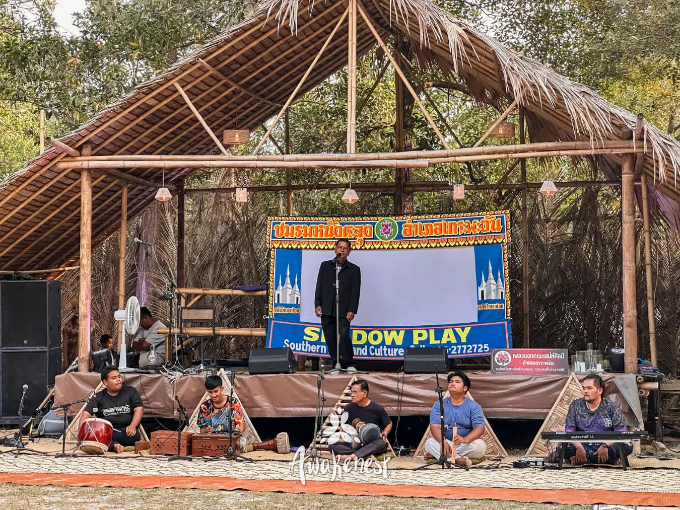 Shadow Play cultural performance on daytime stage.