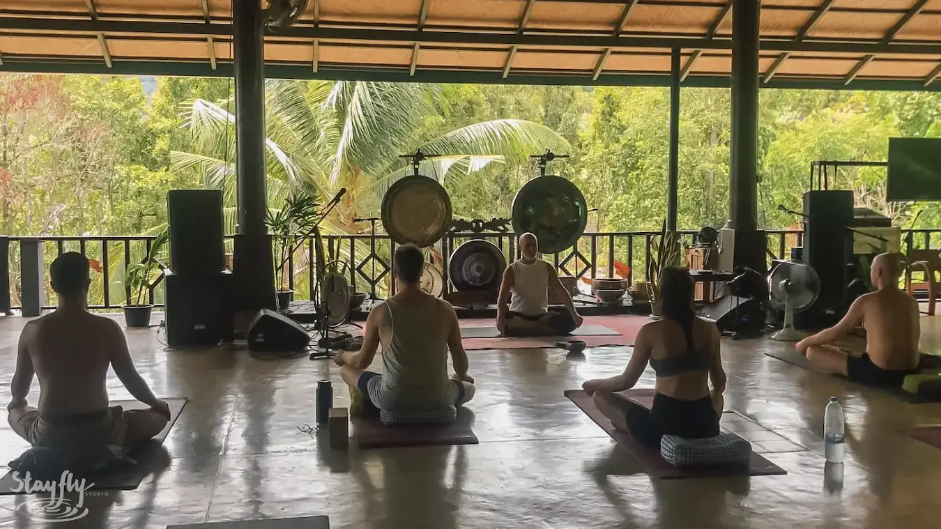 A moment from International Yoga Day at Awakenest.
